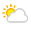 few clouds